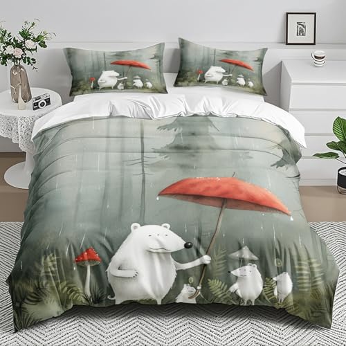 Housse de couette 240 x 260 en microfibre brossée douce anti-plis