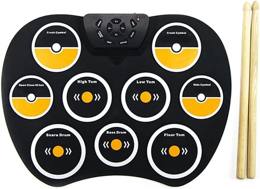 Portable Digital Drum Desktop Roll Up Drum 9 Pads Electric Drum Set for Practicing and Learning Drumming Basics