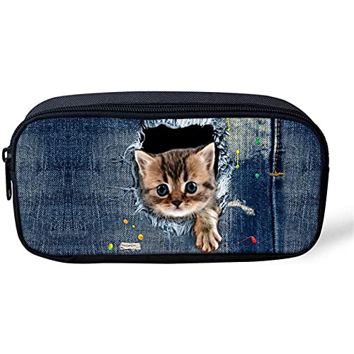 Belidome Trousse à crayons durable pour enfants, garçons et filles Motif chat mignon Cover