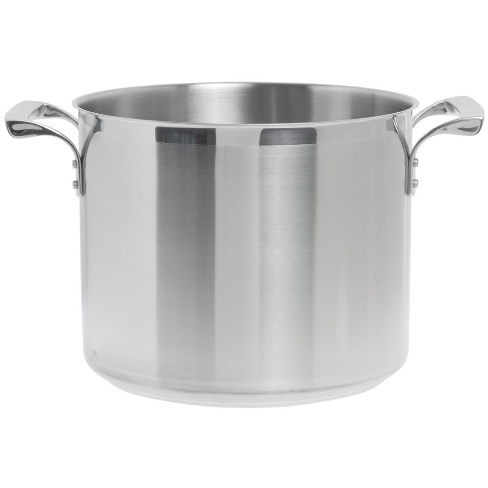 Browne () 20 qt Stainless Steel Deep Stock Pot by Browne Foodservice – 20 Quarts, Stainless Steel, Silver, Model 5723920