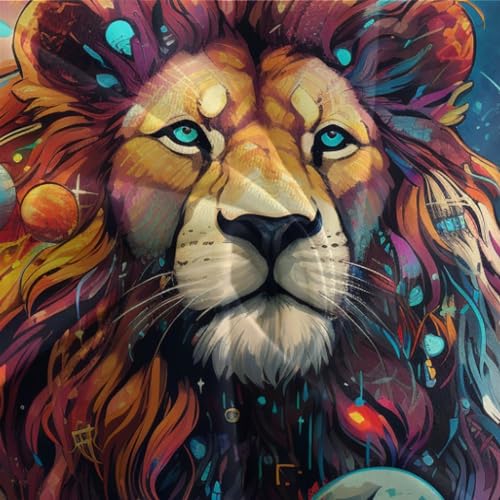 Copripiumino 3D de león de 220x240 cm con tres piezas de microfibra 8