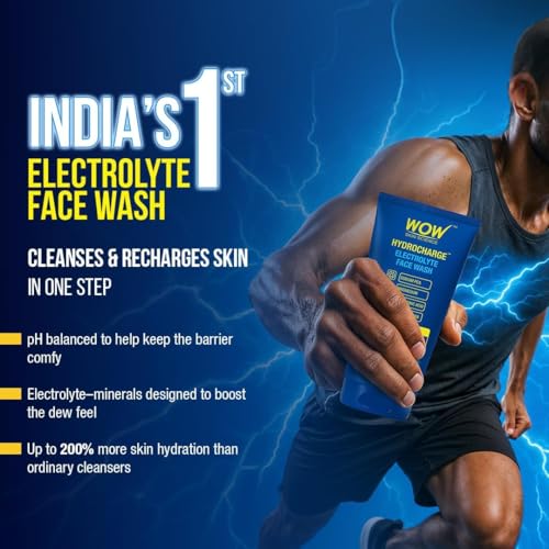Image of WOW Skin Science Hydrocharge Electrolyte Face Wash with ElectroDew Tech | India's 1st Electrolyte Cleanser with Sodium, Magnesium, Hyaluronic Acid & Coconut Water | pH 5-6 | 150ml | Pack of 2