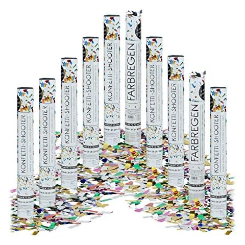 Set de 10 cañones de Confeti Relaxdays Cover