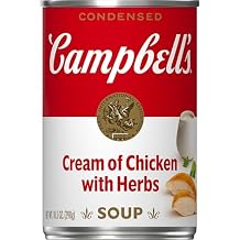 Campbells Condensed Cream of Chicken Soup With Herbs, 10.5 oz Can