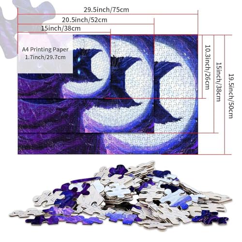 Puzzle Per Adulti Da 1000 Pezzi Puzzle Del Gatto Stregone Giochi Rilassanti Attività Divertenti Per Passare Il Tempo A Casa (Dimensioni 38X26Cm) - 3