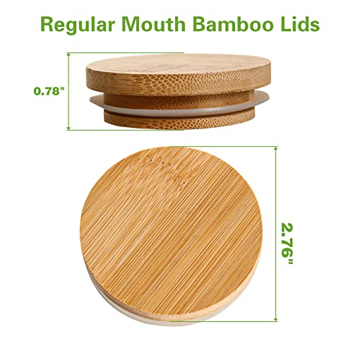 Wooden Mason Jar Lids, 8 Pcs Bamboo Wooden Storage Lids Regular Mouth, Eco Reusable Ball Wooden Lids For Mason Jars #TOP1