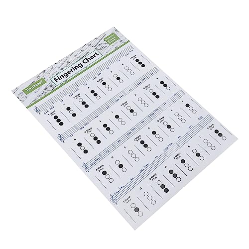 TOGEVAL Diagramas de Acordes de Trompeta para Principiantes Tablas de Práctica Fáciles de Leer para Jugadores Novatos