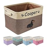 proautocss Personalisierte Aufbewahrungskorb für Hundespielzeug, Spielzeug Aufbewahrung mit dem Namen und Foto,Personalisierte Hunde Artikel, zum Ordnen von Kleidung Schuhen und Haustierzubehör