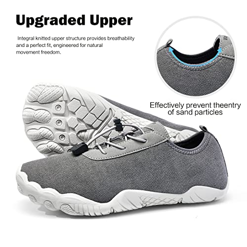 Wajin Tênis minimalista para homens e mulheres com sola zero drop biqueira larga Cross-Training Gym