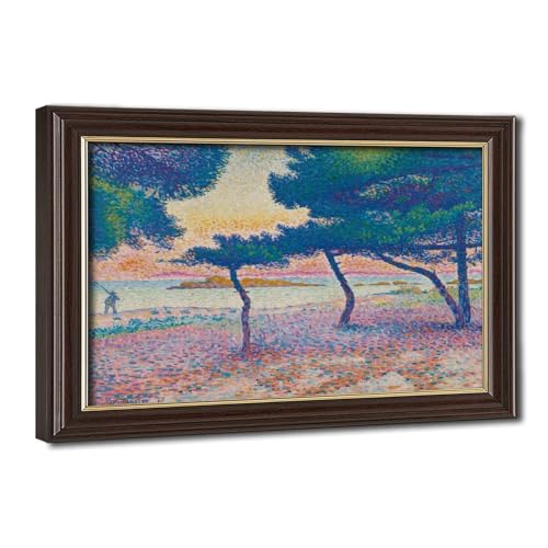 Toile Henri Edmond Cross La Plage de Saint Clair Poster Grand Format Salon ou Chambre 61x91
