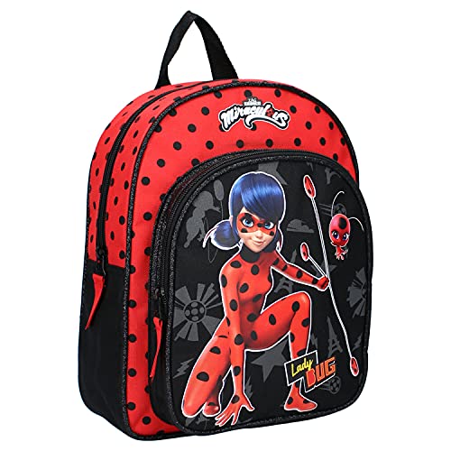 Sac à dos enfant Miraculous Ladybug rouge idéal pour les sorties au parc