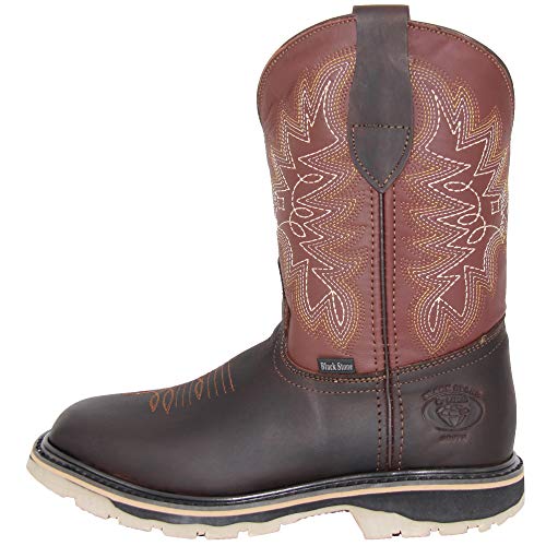 Men’s Leather Square Toe Western Work Boot4