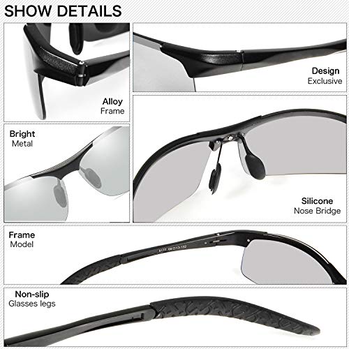 Image of YIMI Men's Semi-Rimless Sunglasses (Pack of 1)