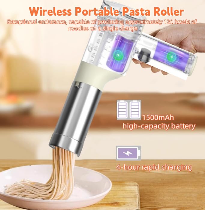 Machine à pâtes électrique rechargeable pour éviter le pétrissage