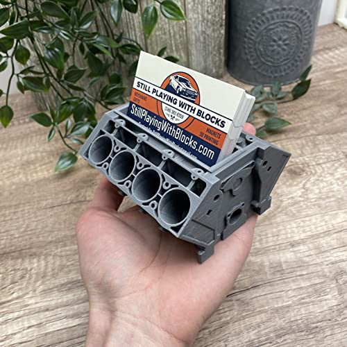 Sands3D V8 Engine Block Business Card Holder Organizer, Car Stuff, Car Accessories For Men, Business Card Holder Desk, Mini V8 Engine, V8 Engine Model Kit, Car Engine, Mini Engine Kit - Thumbnail 4