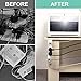 SOULWIT 5-Pack Self Adhesive Power Strip Holder, Surge Protector Fixator Wall Mount Punch Free Cable Management System for Remote Control Router Computer Kitchen Home and Office