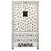 Fine Asianliving Armario de Boda Chino Antiguo Pintado a Mano de Oro Blanco Aprox. An105xP50xAl188cm Armario Chino Mueble de TV Chino Armario de Boda Aparador Cómodas Chinas orientales
