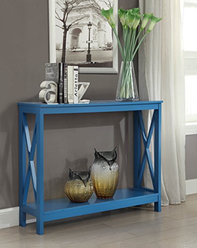 Convenience Concepts Oxford Console Table 39.5" - Sofa Table with Storage Shelf, Transitional Entryway Hall Table for Living Room and Bedroom, Display Foyer Table, Teal Blue - Image 2