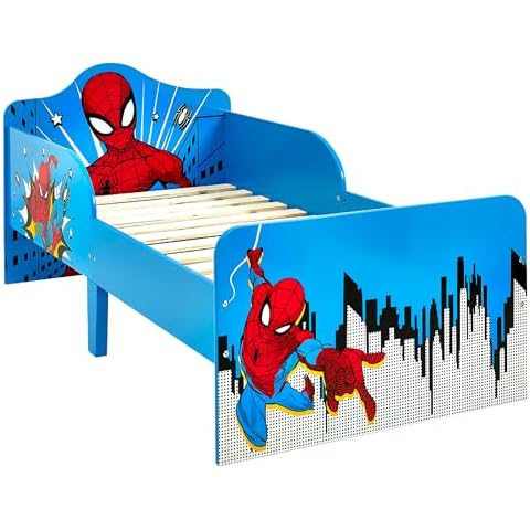 Disney Marvel Spider-Man Toddler Bed with Guarded Sides Cover
