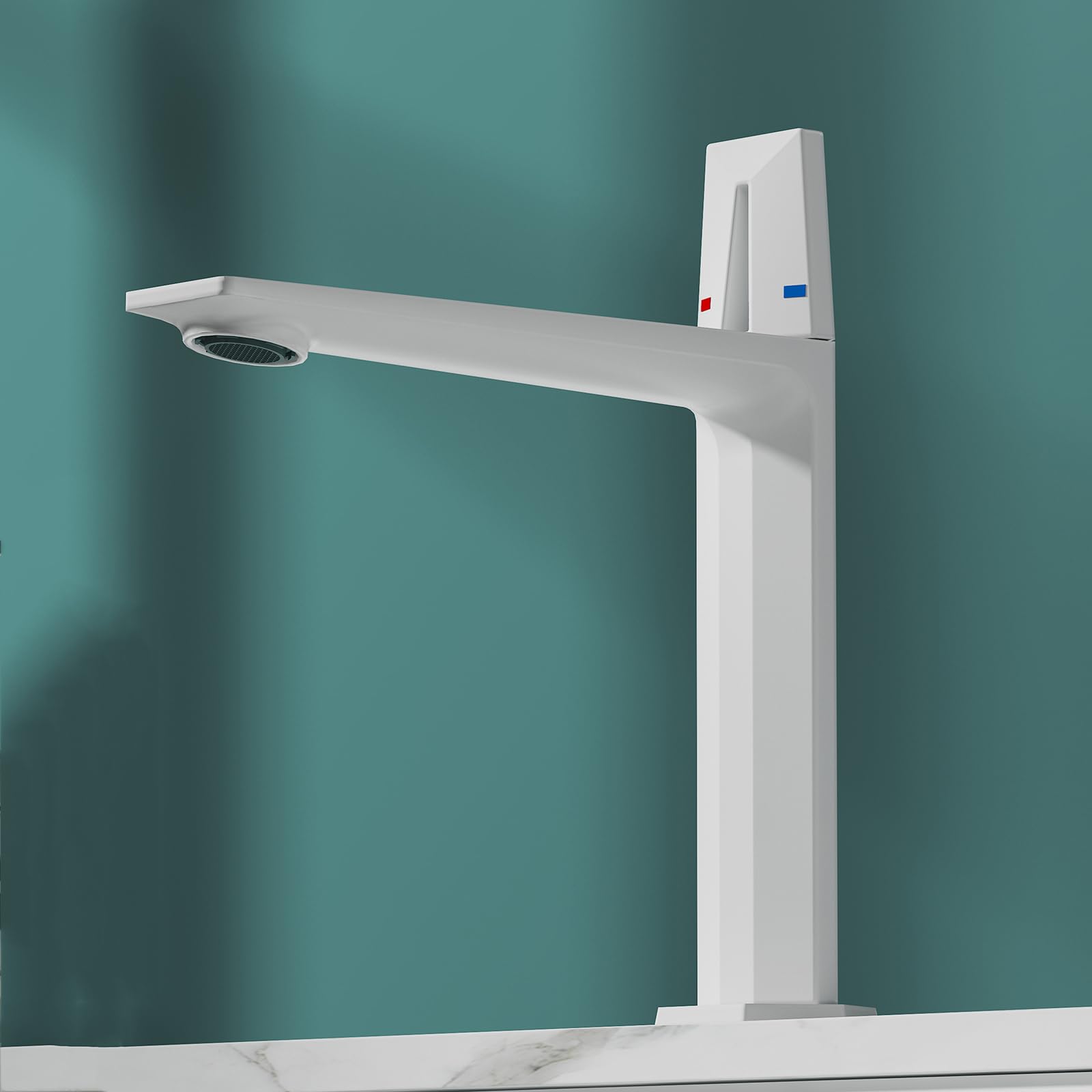 Fregadero de baño sin fugas con grifo de latón gris caliente y frío LWX