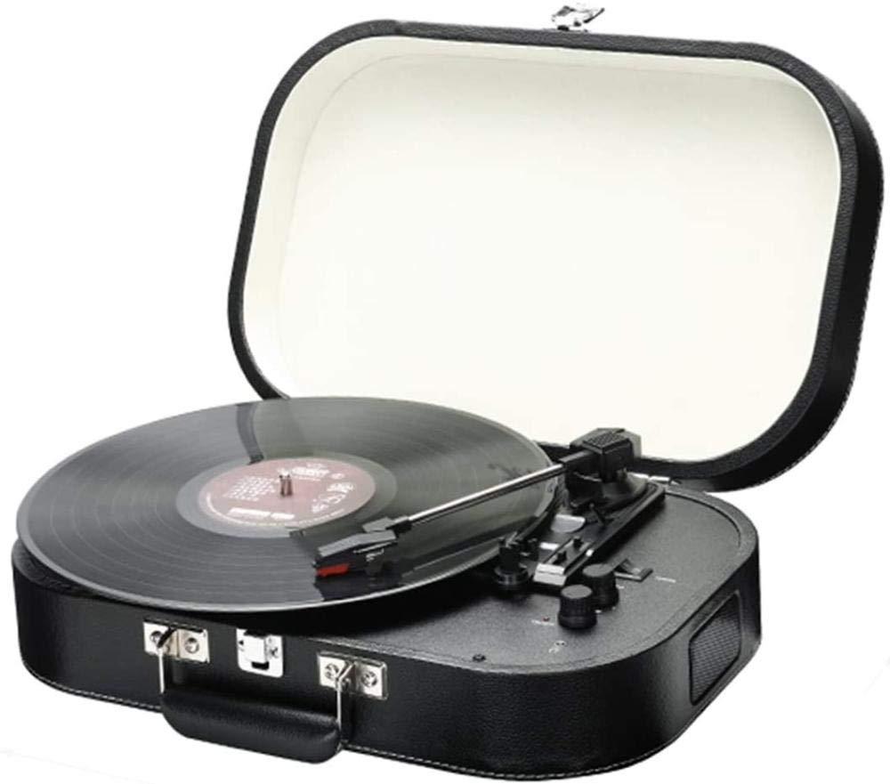 Odtwarzacz Płyt Winylowych Vintage, Gramofon Bluetooth, 3 Prędkości, Przenośny Gramofon Walizkowy Z Wbudowanymi Głośnikami, Obsługuje Wyjście Rca, Gramofon