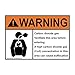 ComplianceSigns.com Warning Carbon Dioxide Gas Ventilate Area Before Entering ANSI Safety Sign, 10x7 inch Plastic for Hazmat