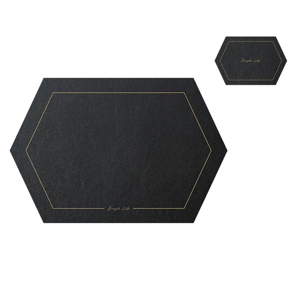 IANSHFKN 4 Pcs Tableware Pad Placemat Table Mat Leather Heat Insulation Placemats Disc Coaster for Dining
