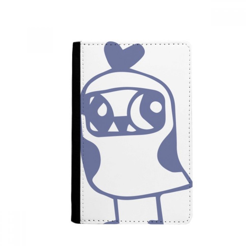 Cute Heart-shaped Bird Protect Animal Pet Passport Holder Notecase Burse Wallet Cover Card Purse