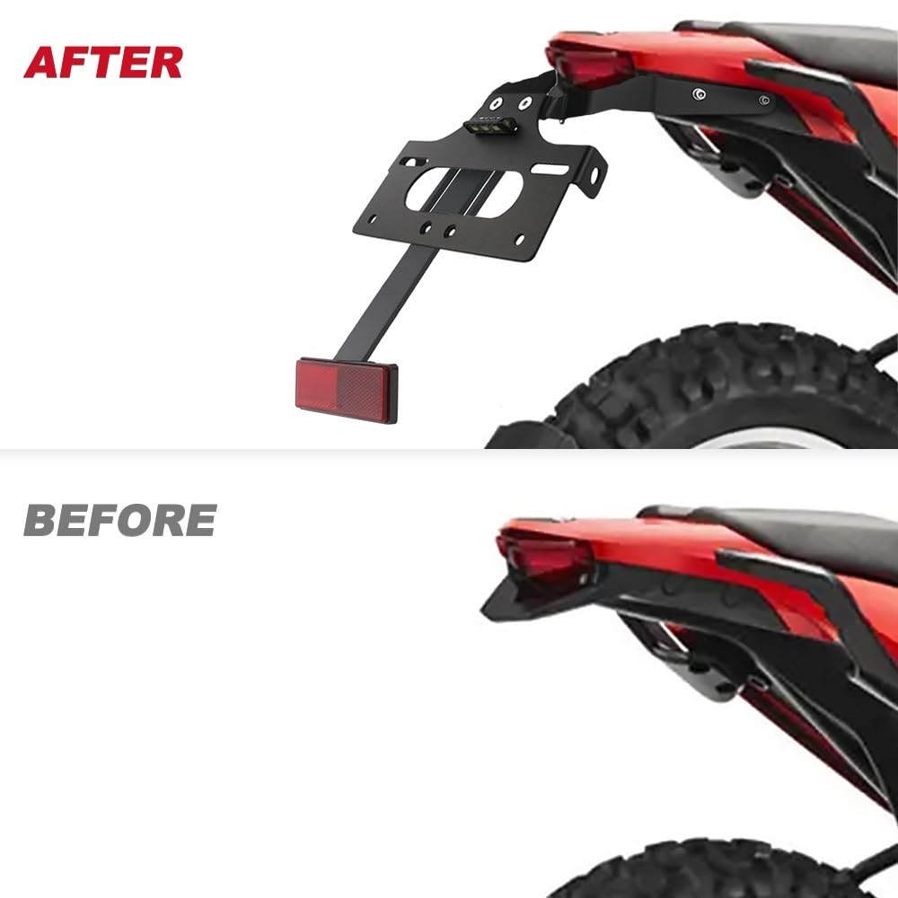 Portatarga Kit porta targa posteriore per moto, staffa per BETA ALP 4.0 X TE 2024