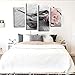 4Pcs Pink Grey White Love Rose Floral Canvas Wall Art Picture Prints Set Decor for Living Room Canvas Pictures Wall Decoration