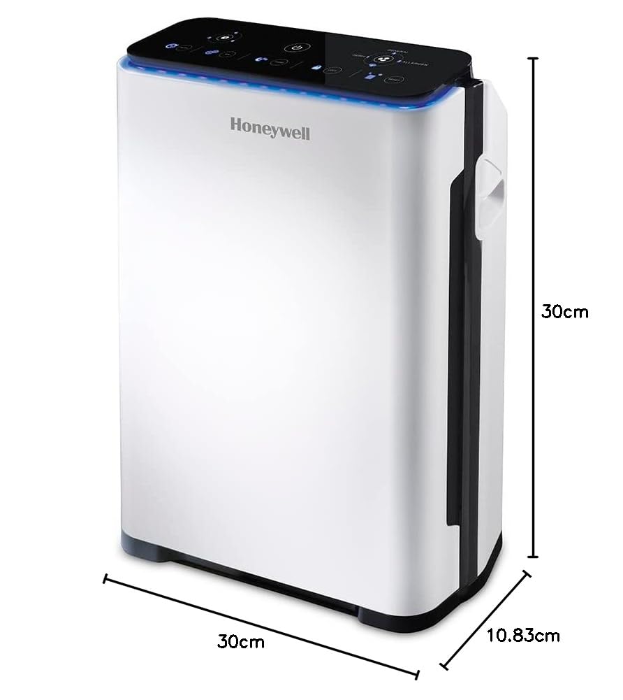 Honeywell Oczyszczacz powietrza klasy premium (True HEPA, alergia, czujnik jakości powietrza, CADR 204 m3/h, 4-stopniowa filtracja) HPA710WE