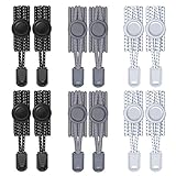 【Cordones Elasticos Zapatillas】Ofrecemos 6 pares con cordones elasticos zapatillas,diferentes colores(Negro Blanco Gris), puedes cambiar los colores de los cordones como desees, hacer una sensación diferente cada día que quieras.
