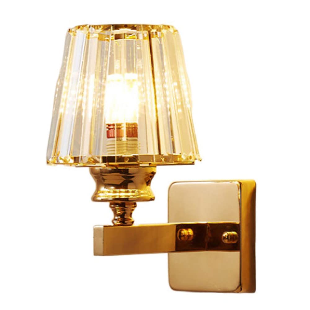 KBUUKYYXouy Bedroom Living Room Room Wall Lantern, Modern Bedside Wall Sconce, Wall Hanging Lights, Creative Stair Aisle Lighting Wall Lamp, for Living Room, Study Room E26 Fixture(Gold)
