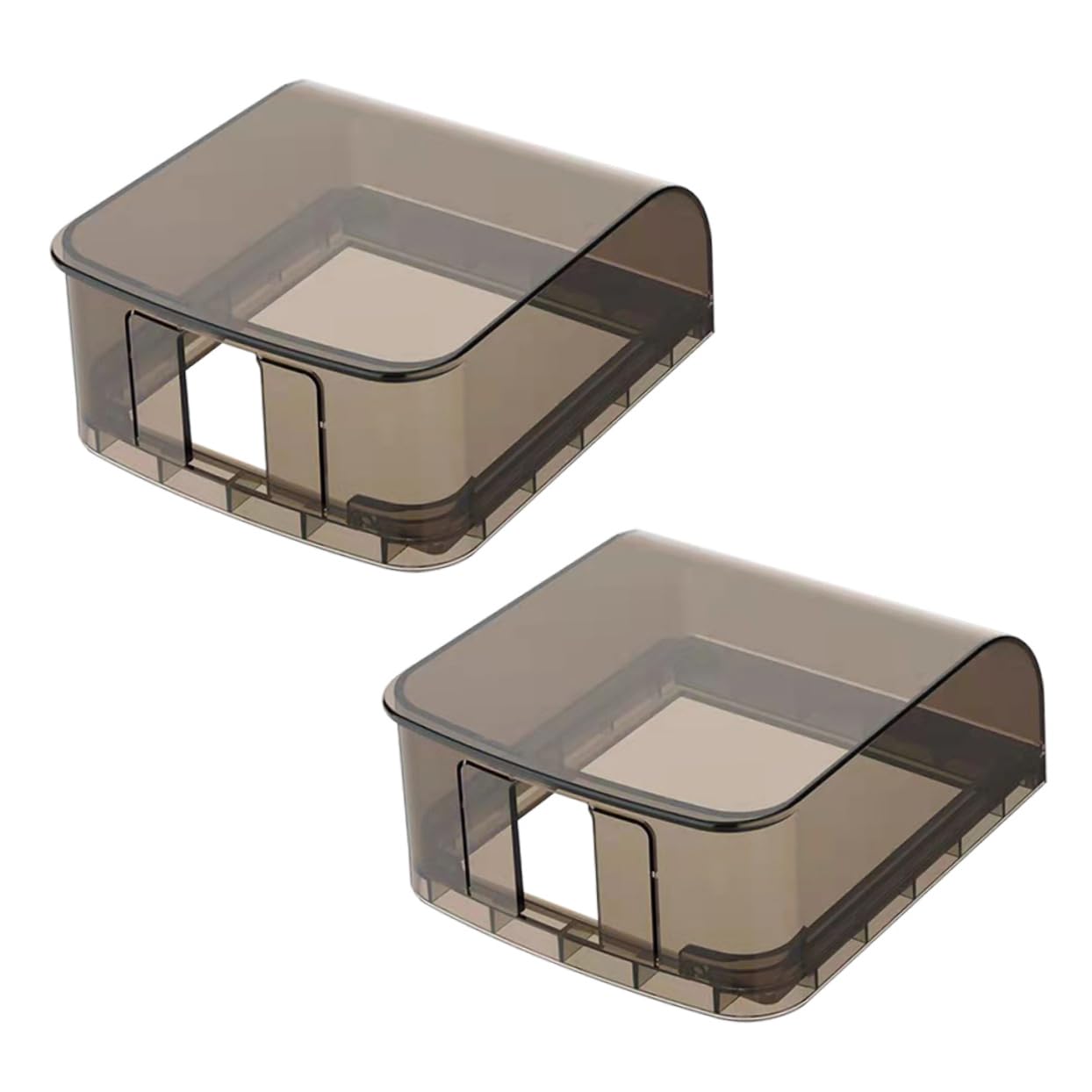 WOONEKY 2pcs Socket Waterproof Box Wallplate Socket Waterproof Plug Covers Self-adhestive Socket Outlet Cover Baby Safety Outlet Cover Power on off Lamp Power Outlet Pp Explosion-proof