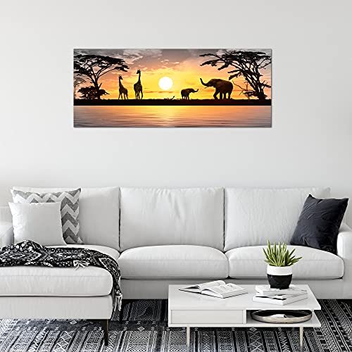 Runa Art Quadri Moderni Africa Tramonto Tela Non