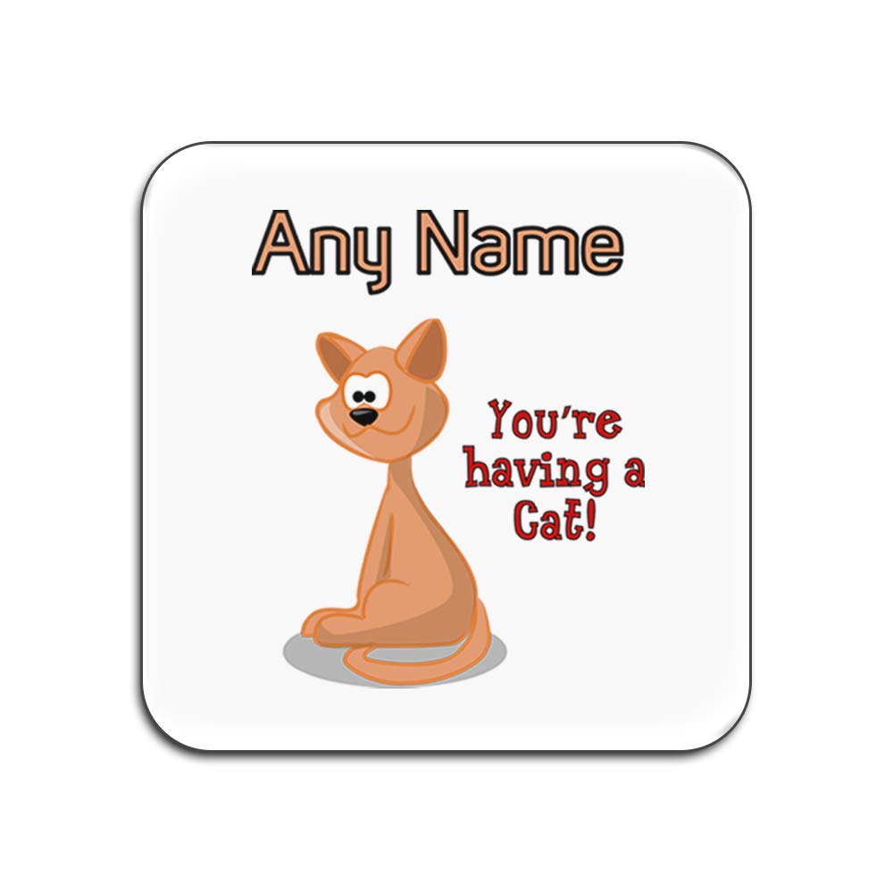 Dessous-de-verre You are Having A Cat lot de 4 blanc carré idée cadeau crémaillère