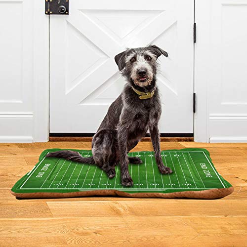 Image of Blueangle American Football Field Dog Bed Cat Bed, Rectangle Comfortable Pet Bed, Ultra Soft Calming Dog Bed for Small Medium Large Dogs, 36 inch x 24 inch