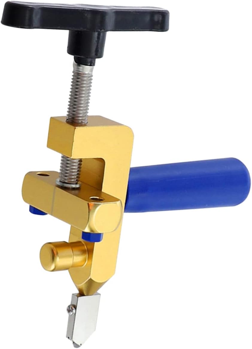 Holibanna Roller Type Glass Cutter Manual Glass and Tile Divider Tool Multipurpose Ceramic Tile Cutting Device Comfortable Grip Cutting Range Random Color