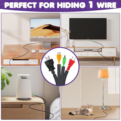 REFLYING 7.6 Meters-8mm Self Wrap Cable Sleeve, Dogs Cats Cord Protector, Hiding 1 Wire - Image 3