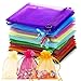 Produktbild TCASENER 100 Stück 10 * 15cm Bunt Organzasäckchen,Geschenkbeutel Organza, Schmuckbeutel, Hochzeit-Säckchen für Hochzeitsbevorzugung, Festivalparty