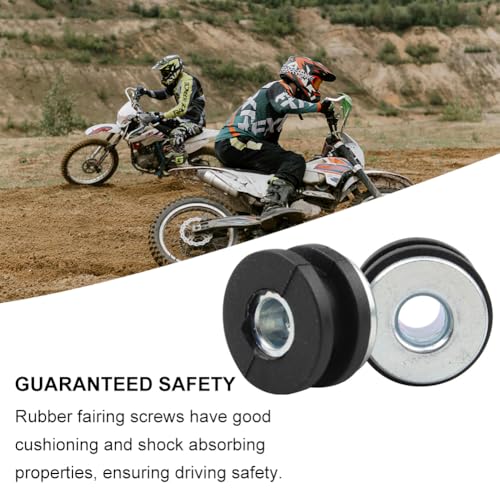 Draußen Motorcycle Rubber Grommets Universal Verkleidung, 10 Set Motorrad M6 Gummidichtungen Kit, M6 Motorrad Gummitüllen Peugeot Verkleidungsschrauben, Gummimuttern Draußen für Motorcycle