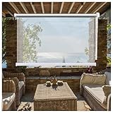 Persiana enrollable transparente impermeable de alta definición, fácil de bajar ( Size : W130xH150cm/W51.1xH59in )