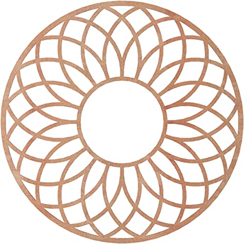 Image of Ekena Millwork 40 inchOD x 13 5 /8 inchID x 1 /4 inchT Cannes Wood Fretwork Pierced Ceiling Medallion, Cherry