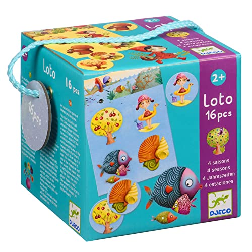 Loto 4 estaciones DJECO juego educativo para regalar en cumpleaños