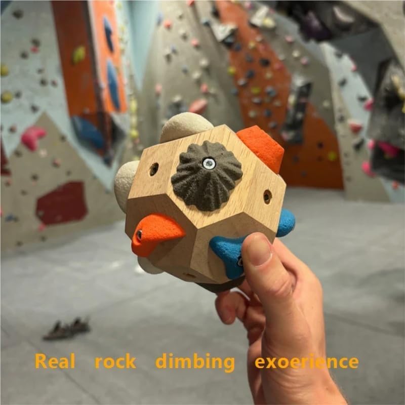 Handcrafted Boulder Block，Build Strength and Precision，Rock Climbing Training Balls for Take It Out Anytime，3D Rock Climbing Ball，Hand-Held Rock Climbing Challenge Toy for Rock Climbers(1Set)