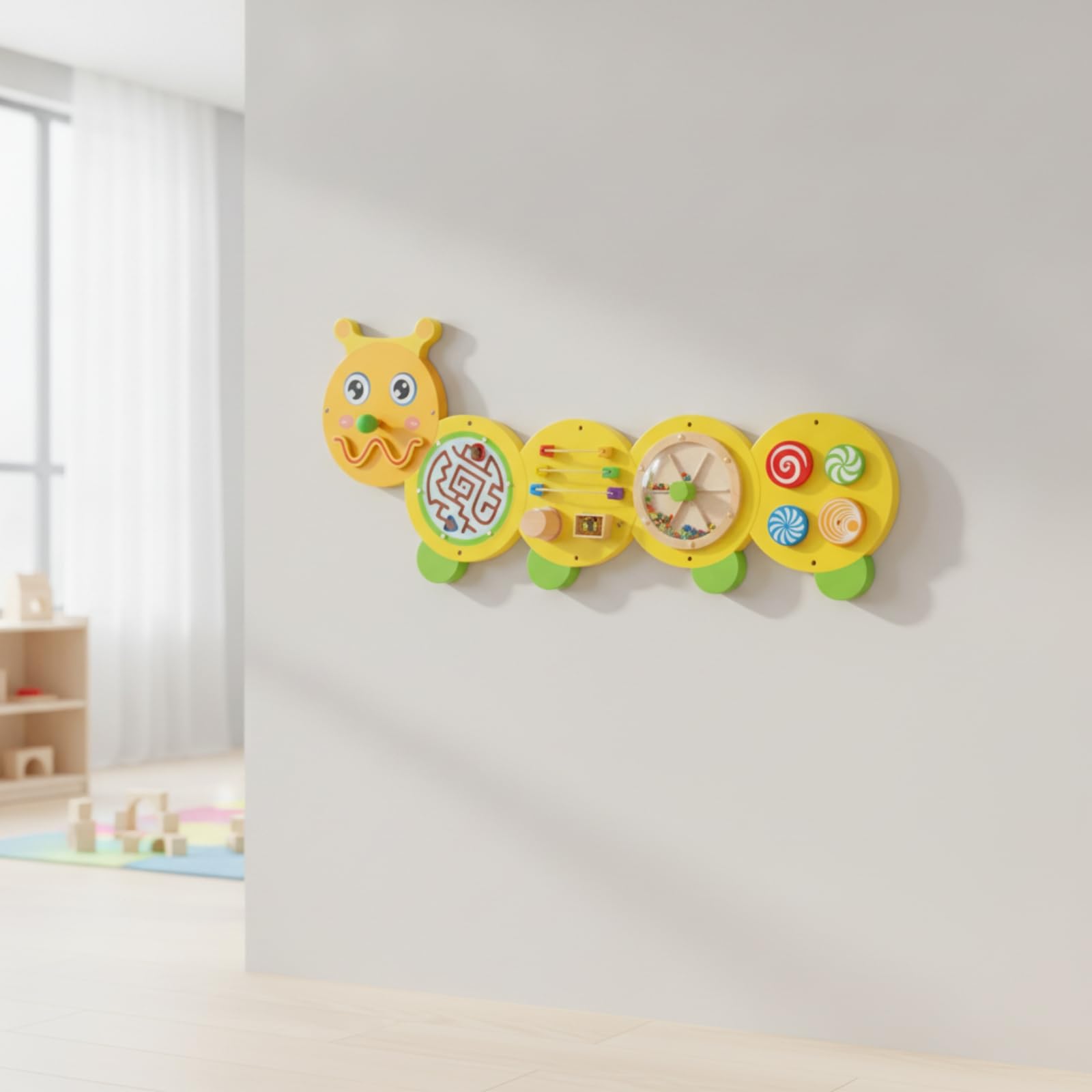 harayaa Sicher Busy Board | Pädagogisches spielzeug, Motorikbrett, platzsparend, Aktivitätsbrett, für zimmer, Wartezimmer, B
