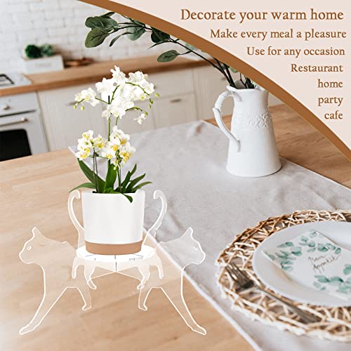 Wonendie Vase Stand For Indoor, Mini Acrylic Vase Holder Flower Stand For Succulent Windowsill Shelf 3.7 Inches Pot/Vase - Small Tabletop Plant Shelf For Office Garden Wedding Decoration #TOP1