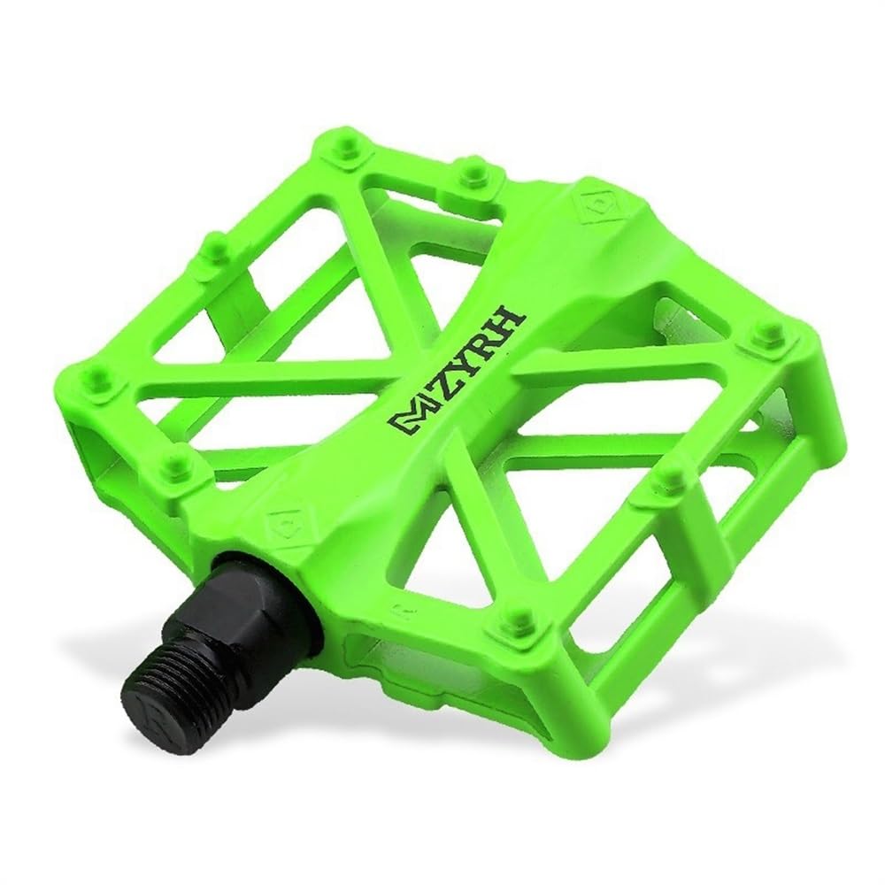 Pedali MTB Cuscinetti a Tenuta Ultraleggeri Bicycle Pedals Lega in Alluminio Road BMX MTB Piattaforma Piatta Piattaforma Accessori for Biciclette Piatta Pedali Flat MTB(Green)
