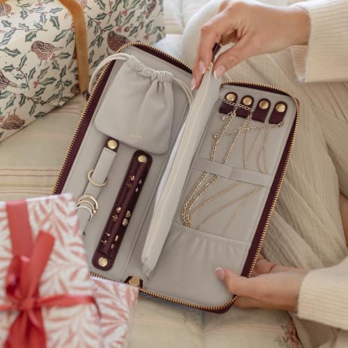 Trousse à bijoux Stackers bordeaux le compagnon idéal de vos voyages - 3