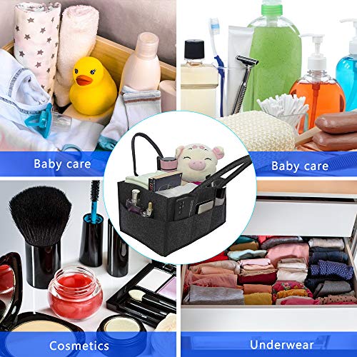 Organizador para fraldas de bebê, suporte de fraldas com vários compartimentos e bolsos externos, or